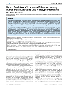 Robust Prediction of Expression Differences among Human