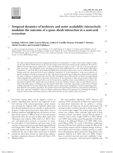 Temporal dynamics of herbivory and water availability interactively