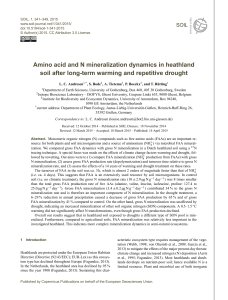 Amino acid and N mineralization dynamics in heathland soil after