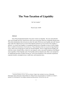 The Non-Taxation of Liquidity