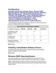 Configuration Installing Cable Modem Software Drivers Windows