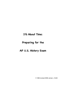 It`s About Time (AP US History Review)