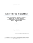 Ellipsometry of Biofilms - Worcester Polytechnic Institute