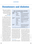 Sweeteners and diabetes