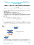 A Study of Dry Cell Battery Performance Indices