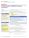 Section 6 Using Averages, Weighted Averages, and