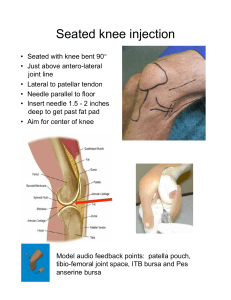 Seated knee injection