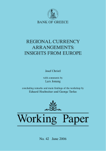 Regional Currency Arrangements: Insights from Europe