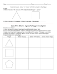 Sum of the Interior Angles of a Polygon Investigation
