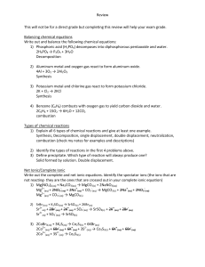 2nd Semester Exam 1 Review Key