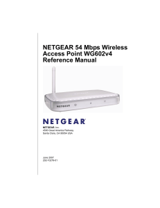 Reference Manual for the NETGEAR 54 Mbps Wireless Access