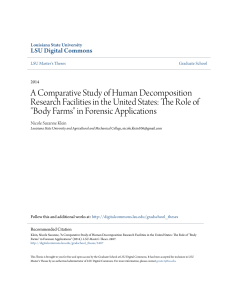 A Comparative Study of Human Decomposition Research Facilities