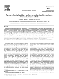 The non-classical auditory pathways are involved in hearing in