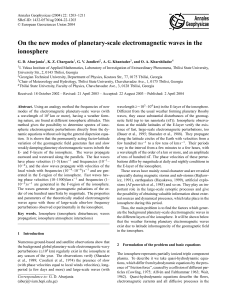 On the new modes of planetary-scale electromagnetic waves in the