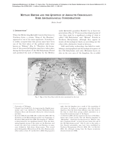 MITTANI EMPIRE AND THE QUESTION OF ABSOLUTE