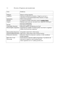 3.1 Diversity of Organisms