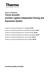 aLICator LIC Cloning and Expression Set 1