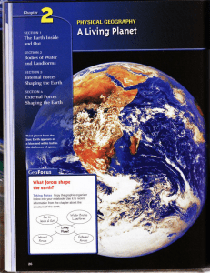 What forces shape the earth?