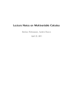 Lecture Notes on Multivariable Calculus