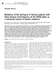 Mutations of the GLA gene in Korean patients