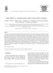 Rate effects in a proportional counter with resistive cathode