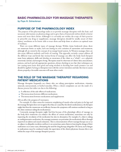basic pharmacology for massage therapists