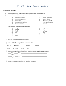 PS 20: Final Exam Review