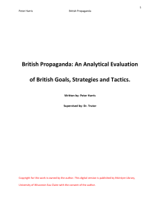 British Propaganda: An Analytical Evaluation of British Goals