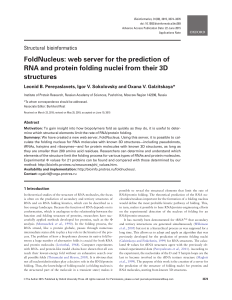 FoldNucleus: web server for the prediction of RNA