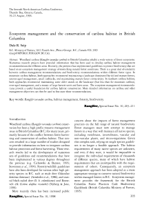 Ecosystem management and the conservation of caribou habitat in