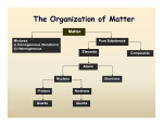 The Organization The Organization of Matter of Matter