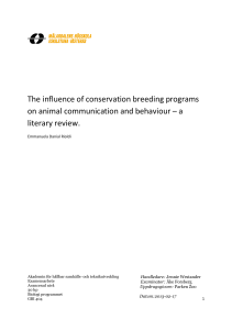 The influence of conservation breeding programs on animal