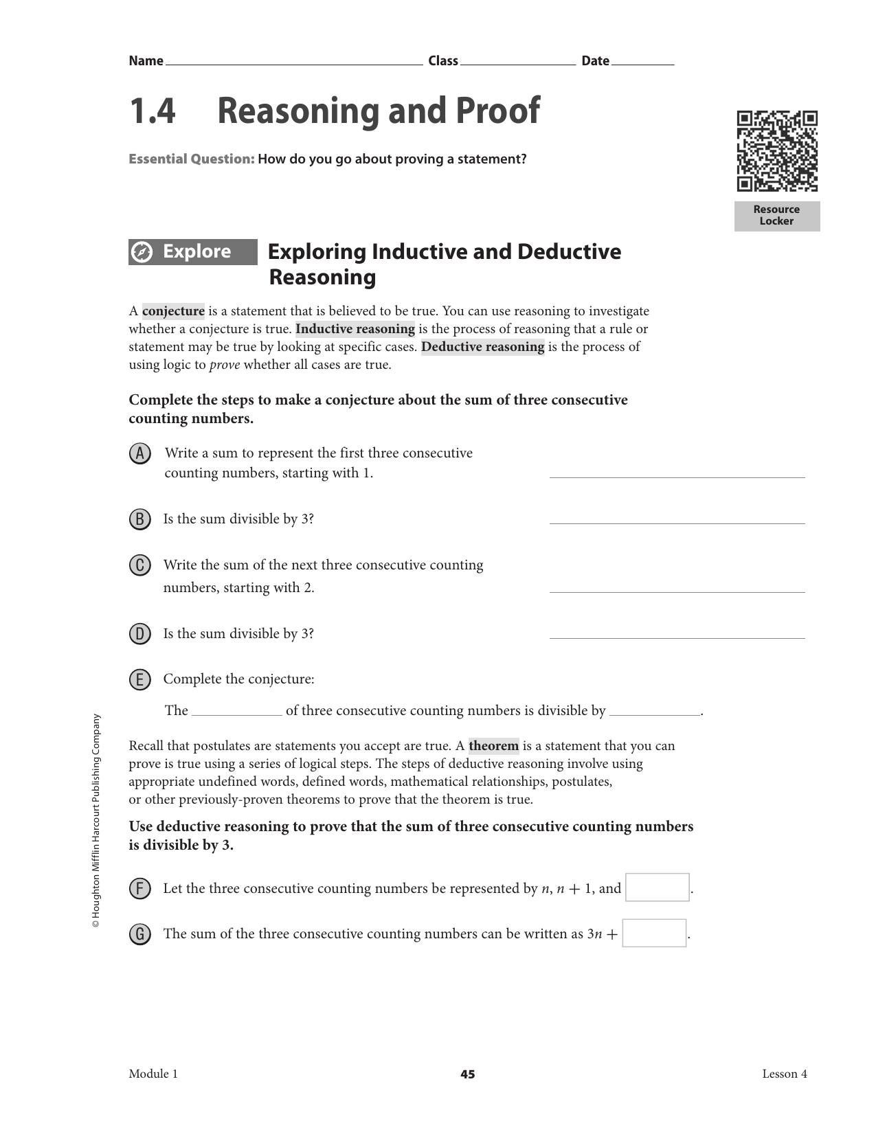 22_22 Reasoning and Proof With Regard To Inductive And Deductive Reasoning Worksheet