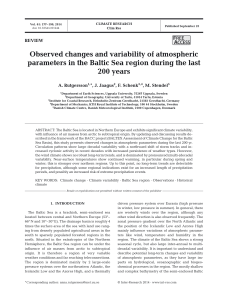 Observed changes and variability of atmospheric parameters in the