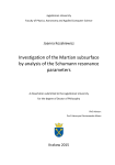Investigation of the Martian subsurface by analysis of the Schumann
