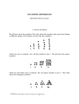 SUCCESSIVE DIFFERENCES We all know about the numbers. But