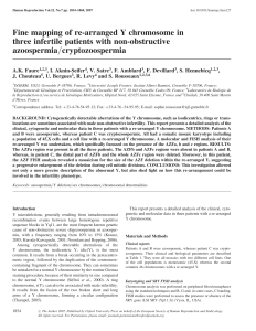 Fine mapping of re-arranged Y chromosome in three infertile