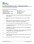 Grade 3 Counting Money Worksheet