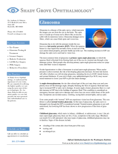 Glaucoma - Shady Grove Ophthalmology