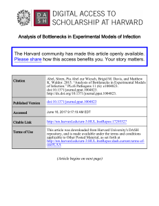 Analysis of Bottlenecks in Experimental Models of Infection