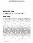 Speech and Power in Old English Conversion Narratives