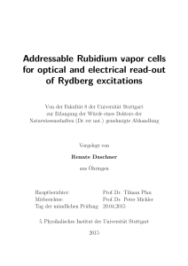 Addressable Rubidium vapor cells for optical and electrical read