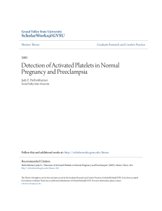 Detection of Activated Platelets in Normal Pregnancy and