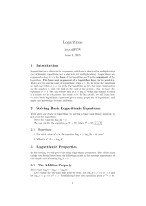 Logarithms - Study Math