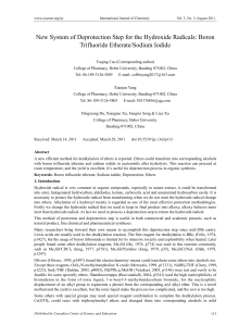 New System of Deprotection Step for the Hydroxide Radicals: Boron