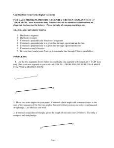 Construction Homework: Higher Geometry FOR EACH PROBLEM