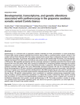 Developmental, transcriptome, and genetic alterations associated