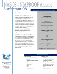 Brochure Niaproof Anionic Surfactant 08