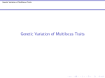 Genetic Variation of Multilocus Traits