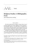 Religious Studies: A Bibliographic Essay